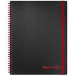 Black n' Red Defter, Ciltli, Premium Optik Kağıt, Scribzee Uygulaması Uyumlu, Çevre Dostu, Dayanıklı Spiral Cilt, 11