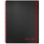 Black n' Red Defter, Ciltli, Premium Optik Kağıt, Scribzee Uygulaması Uyumlu, Çevre Dostu, Dayanıklı Spiral Cilt, 11