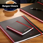 Black n' Red Defter, Ciltli, Premium Optik Kağıt, Scribzee Uygulaması Uyumlu, Çevre Dostu, Dayanıklı Spiral Cilt, 11