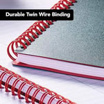 Black n' Red Defter, Ciltli, Premium Optik Kağıt, Scribzee Uygulaması Uyumlu, Çevre Dostu, Dayanıklı Spiral Cilt, 11