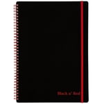 Black n' Red Dizüstü Bilgisayar, Dayanıklı Poli Kapak, Premium Optik Kağıt, Scribzee Uygulaması Uyumlu, Çevre Dostu, Spiral Cilt, 11-3/4