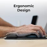 BLACK+DECKER Ergonomik Mouse Pad Bilek Desteği - Rahat Mouse Pad Bilek Desteği - Bilek Rölyef Jel Fare Altlığı - Oyun, Ev, Ofis için Kaymaz Tabanlı Estetik Fare Altlığı - Bilgisayar, Dizüstü