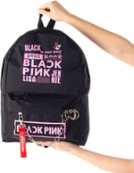 Blackpink Kpop Baskılı Piercing Zincirli Sırt Okul Çantası
