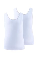 BLACKSPADE 1297-1293 KIZ ÇOCUK 2 Lİ BEYAZ ATLET