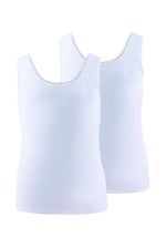 BLACKSPADE 1297-1293 KIZ ÇOCUK 2 Lİ BEYAZ ATLET