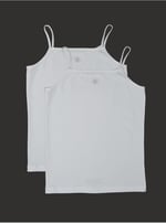 Blackspade 2'li Kız Çocuk İç Giyim Atlet Beyaz 104 cm