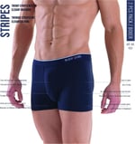 Blackspade Erkek Boxer 2'li Paket Stripes 9551 - Lacivert