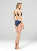 Blackspade Kadın Bikini Üst 8904 - Koyu Denim Varak Baskılı