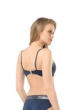 Blackspade Kadın Bikini Üst 8904 - Koyu Denim Varak Baskılı