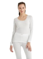 Blackspade Kadın Uzun Kol Level 1 Beyaz Thermal C8T6N2O1