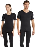Blackspade V Yaka Kısa Kol Siyah Unisex Termal İçlik C3T6N2O1