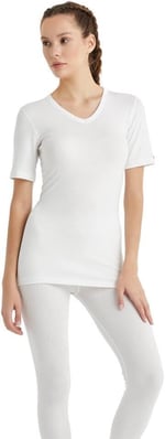Blackspade V Yaka Kısa Kol Unisex Beyaz Termal İçlik C3T6N2O1