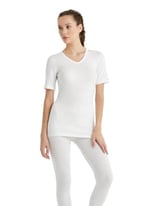 Blackspade V Yaka Kısa Kol Unisex Beyaz Termal İçlik C3T6N2O1
