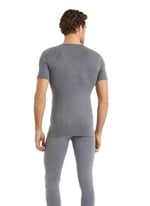 Blackspade V Yaka Kısa Kol Unisex Gri Termal İçlik C3T6N2O1