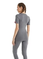 Blackspade V Yaka Kısa Kol Unisex Gri Termal İçlik C3T6N2O1