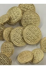 Blazer Ceket Düğmesi Takımı Hasır Model Gold