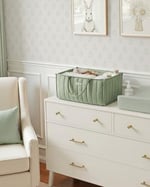 Blissful Diary Bebek Bezi Caddy Organizatörü, Şık Kreş Saklama Sepeti - Baby Shower için Hediye, Bebek Hediye Listesi Olmalıdır, Yenidoğan Temelleri - Bebek Bezi İstasyonu için Bebek Caddy