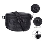 Bloominbag Alora Noir Croc Siyah Deri Bel Çantası