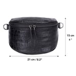 Bloominbag Alora Noir Croc Siyah Deri Bel Çantası