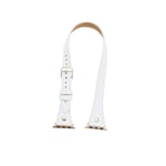 Bloominbag Alpine Double Tour Ivory White Hakiki Deri Apple Watch Kordonu - 44/45/46/49mm