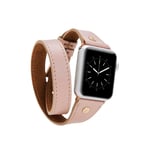 Bloominbag Alpine Double Tour Nude Bisque Hakiki Deri Apple Watch Kordonu - 44/45/46/49mm