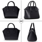 Bloominbag Aria Noir Black Medium Hakiki Deri Kadın El & Omuz Çantası