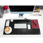 Bloominbag Atelier 91 Noir Black Leather Desk Mat - Medium