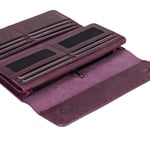 Bloominbag Aura Mulberry Wine Hakiki Deri Telefon Bölmeli Kadın Cüzdanı