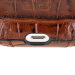 Bloominbag Aurel Hook Crocodile Brown Hakiki Deri Airpods Pro Kılıfı – Airpods Pro 1 & 2 Uyumlu