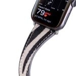 Bloominbag Bloomband Wild Zebra Slim Double Tour Leather Apple Watch Band - 44/45/46/49mm