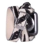 Bloominbag Bloomband Wild Zebra Slim Double Tour Leather Apple Watch Band - 44/45/46/49mm