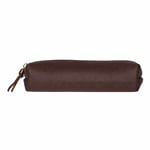 Bloominbag Bloombox Espresso Brown Hakiki Deri Kalem & Makyaj Çantası