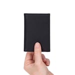 Bloominbag Bloomcard Verta Obsidian Black Hakiki Deri Dikey Kartlık