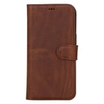 Bloominbag Bloomcase Apple Iphone 16 Pro Max – Mahogany Brown Hakiki Deri Cüzdanlı Telefon Kılıfı