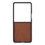 Bloominbag Bloomcase Flex Saddle Brown Hakiki Deri Samsung Galaxy Z Flip 7 Kılıf(6.9