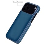 Bloominbag Bloomcase Vectra Chambray Blue Iphone 18 Pro Magsafe Hakiki Deri Kılıf