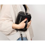 Bloominbag Bloomclutch Forge Obsidian Black Luxe Hakiki Deri Unisex Clutch
