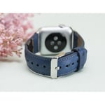 Bloominbag Bloominband Prussian Blue Deri Apple Watch Kordonu-44/45/46/49mm