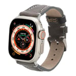 Bloominbag Bloomstrap Avilla Ash Gray Hakiki Deri Apple Watch Kayışı-44/45/46/49mm