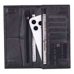 Bloominbag Bloomtenuta Obsidian Black – Hakiki Deri Cüzdan & Telefon Çantası