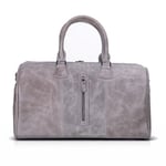 Bloominbag Bloomvoyage Ash Gray Hakiki Deri Duffle Çanta - Kadın Seyahat & Hafta Sonu Çantası