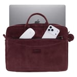 Bloominbag Burgundy Still Hakiki Süet Deri 15-16 Inç Macbook/laptop Çantası