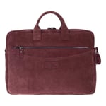 Bloominbag Burgundy Still Hakiki Süet Deri 15-16 Inç Macbook/laptop Çantası
