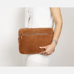 Bloominbag Camel Still Hakiki Süet Deri 13-14 Inç Macbook/laptop Kılıfı