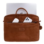 Bloominbag Camel Still Hakiki Süet Deri 15-16 Inç Macbook/laptop Çantas