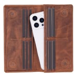 Bloominbag Celestina Saddle Brown Hakiki Deri Telefon Bölmeli Cüzdan
