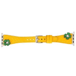 Bloominbag Clover Bloom Deri Güneş Sarısı Apple Watch Kordon-40/41/42mm
