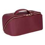 Bloominbag Ella Terra Burgendy Bordo Deri Makyaj Çantası