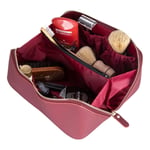 Bloominbag Ella Terra Burgendy Bordo Deri Makyaj Çantası