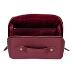 Bloominbag Ella Terra Burgendy Bordo Deri Makyaj Çantası